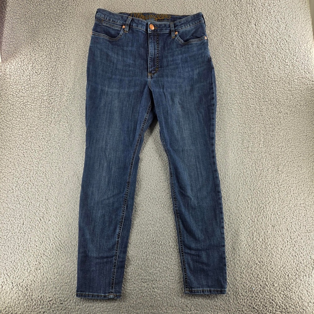 Wrangler‎ jwans 32x28 Womens Blue High Rise Skinny Jeans Dark Wash Skinny